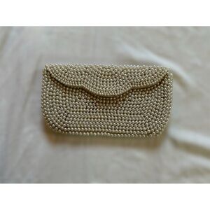 60s Vintage Pearl Clutch Evening Bag